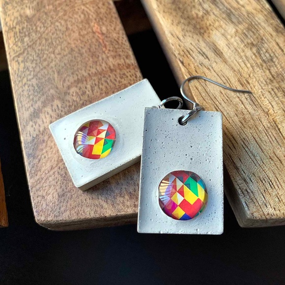 Women's Earrings (Concrete Earrings) - Picture 3 of 5